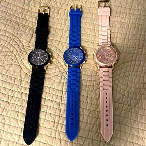 Set of 3 silicone rubber watches